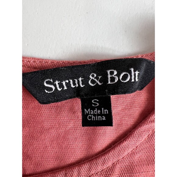 Strut & Bolt Women's Side Panels Top Dusty Rose Rayon Nylon Size S - Picture 4 of 10